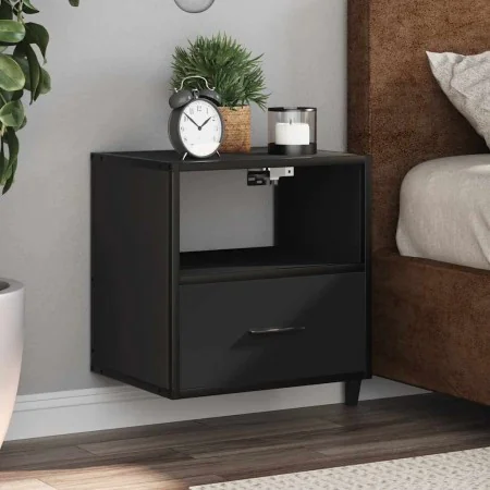Mesitas de noche de pared 2 unidades negra 40x31x39,5 cm by , Nightstands - Ref: Foro24-848735, Price: 69,28 €, Discount: %