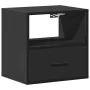 Mesitas de noche de pared 2 unidades negra 40x31x39,5 cm by , Nightstands - Ref: Foro24-848735, Price: 69,28 €, Discount: %
