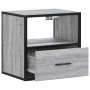 Mesita de noche de pared gris sonoma 40x31x39,5 cm de , Mesitas de noche - Ref: Foro24-848740, Precio: 42,01 €, Descuento: %