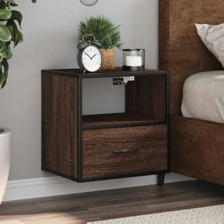 Mesita de noche de pared color roble marrón 40x31x39,5 cm de , Mesitas de noche - Ref: Foro24-848742, Precio: 42,01 €, Descue...