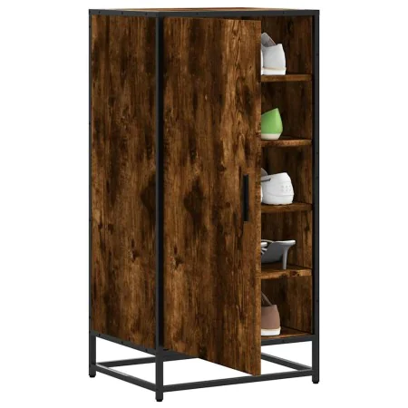 Zapatero madera contrachapada roble ahumado 48x38x97,5 cm de , Zapateros y organizadores de calzado - Ref: Foro24-849201, Pre...