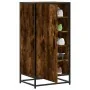 Zapatero madera contrachapada roble ahumado 48x38x97,5 cm de , Zapateros y organizadores de calzado - Ref: Foro24-849201, Pre...