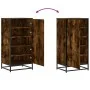 Zapatero madera contrachapada roble ahumado 48x38x97,5 cm de , Zapateros y organizadores de calzado - Ref: Foro24-849201, Pre...