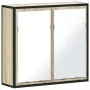 Armario con espejo de baño madera roble sonoma 65x20x60 cm von , Badezimmerwaschtische - Ref: Foro24-849255, Preis: 84,53 €, ...