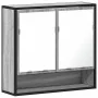 Armario con espejo de baño madera gris sonoma 65x20x60 cm de , Tocadores de baño - Ref: Foro24-849262, Precio: 85,95 €, Descu...