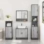Armario con espejo de baño madera gris sonoma 65x20x60 cm de , Tocadores de baño - Ref: Foro24-849262, Precio: 85,95 €, Descu...