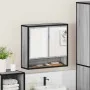 Armario con espejo de baño madera gris sonoma 65x20x60 cm de , Tocadores de baño - Ref: Foro24-849262, Precio: 85,95 €, Descu...