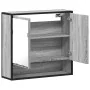 Armario con espejo de baño madera gris sonoma 65x20x60 cm de , Tocadores de baño - Ref: Foro24-849262, Precio: 85,95 €, Descu...