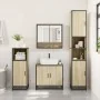 Armario con espejo de baño madera roble sonoma 65x20x60 cm de , Tocadores de baño - Ref: Foro24-849260, Precio: 81,69 €, Desc...