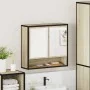 Armario con espejo de baño madera roble sonoma 65x20x60 cm de , Tocadores de baño - Ref: Foro24-849260, Precio: 81,69 €, Desc...