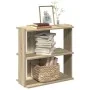 Librería 3 estantes madera ingeniería roble Sonoma 60x30x60 cm by , Bookcases and shelves - Ref: Foro24-860249, Price: 39,06 ...