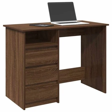 Escritorio de madera de ingeniería marrón roble 102x50x75 cm de , Escritorios - Ref: Foro24-860469, Precio: 110,82 €, Descuen...