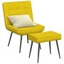 Sillón de relax con taburete terciopelo amarillo von , Stühle - Ref: Foro24-4012333, Preis: 90,23 €, Rabatt: %