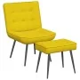 Sillón de relax con taburete terciopelo amarillo von , Stühle - Ref: Foro24-4012333, Preis: 90,23 €, Rabatt: %
