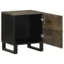 Mesita de noche de madera maciza de mango negra 40x33x46 cm de , Mesitas de noche - Ref: Foro24-4017680, Precio: 55,88 €, Des...