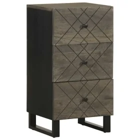 Aparador negro 40x33x75 cm madera maciza mango by , CD and DVD storage - Ref: Foro24-4017707, Price: 94,03 €, Discount: %