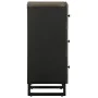 Aparador negro 40x33x75 cm madera maciza mango de , Almacenamiento para CD y DVD - Ref: Foro24-4017707, Precio: 93,81 €, Desc...