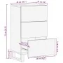 Aparador negro 40x33x75 cm madera maciza mango de , Almacenamiento para CD y DVD - Ref: Foro24-4017707, Precio: 93,81 €, Desc...