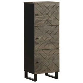Aparador alto madera maciza de mango negro 40x33x110 cm by , CD and DVD storage - Ref: Foro24-4017713, Price: 108,20 €, Disco...