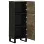 Aparador alto madera maciza de mango negro 40x33x110 cm de , Almacenamiento para CD y DVD - Ref: Foro24-4017713, Precio: 108,...