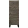 Aparador alto madera maciza de mango negro 40x33x110 cm de , Almacenamiento para CD y DVD - Ref: Foro24-4017713, Precio: 108,...