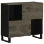 Aparador negro 80x33x75 cm madera maciza mango de , Almacenamiento para CD y DVD - Ref: Foro24-4017711, Precio: 109,60 €, Des...