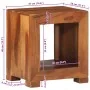 Mesa auxiliar madera maciza acacia 37x29x40 cm by , Side tables - Ref: Foro24-4102377, Price: 104,62 €, Discount: %