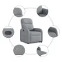 Sillón reclinable elevable de tela gris claro de , Sillones - Ref: Foro24-3302972, Precio: 242,56 €, Descuento: %