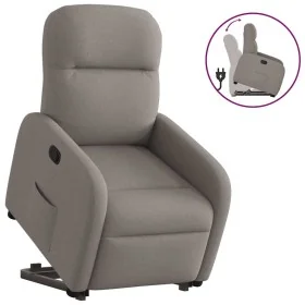 Sillón reclinable elevable tela gris taupe by , Armchairs - Ref: Foro24-3302979, Price: 266,82 €, Discount: %