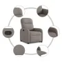 Sillón reclinable elevable tela gris taupe by , Armchairs - Ref: Foro24-3302979, Price: 266,82 €, Discount: %