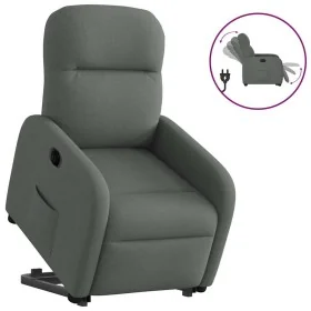 Sillón eléctrico reclinable elevable de tela gris oscuro by , Armchairs - Ref: Foro24-3302993, Price: 330,79 €, Discount: %
