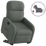 Sillón eléctrico reclinable elevable de tela gris oscuro by , Armchairs - Ref: Foro24-3302993, Price: 330,79 €, Discount: %