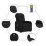 Sillón de masaje eléctrico reclinable elevable tela negro by , Armchairs - Ref: Foro24-3303004, Price: 318,97 €, Discount: %