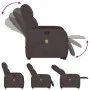 Silla de masaje reclinable de pie de tela marrón oscuro de , Sillones - Ref: Foro24-3302987, Precio: 282,63 €, Descuento: %