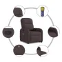 Silla de masaje reclinable de pie de tela marrón oscuro de , Sillones - Ref: Foro24-3302987, Precio: 282,63 €, Descuento: %