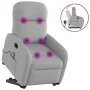 Sillón de masaje reclinable de pie de tela gris nube by , Armchairs - Ref: Foro24-3302991, Price: 286,84 €, Discount: %