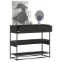Mesa consola de madera contrachapada negro 90x35x80 cm von , Seitentische - Ref: Foro24-849179, Preis: 85,86 €, Rabatt: %