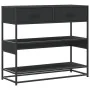 Mesa consola de madera contrachapada negro 90x35x80 cm von , Seitentische - Ref: Foro24-849179, Preis: 85,86 €, Rabatt: %
