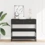 Mesa consola de madera contrachapada negro 90x35x80 cm von , Seitentische - Ref: Foro24-849179, Preis: 85,86 €, Rabatt: %