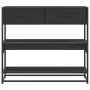 Mesa consola de madera contrachapada negro 90x35x80 cm von , Seitentische - Ref: Foro24-849179, Preis: 85,86 €, Rabatt: %