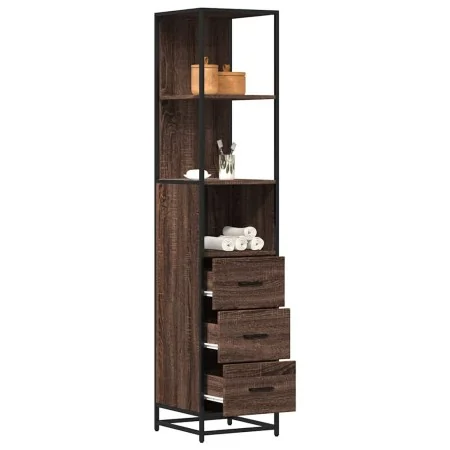 Armario de baño madera contrachapada roble marrón 35x37,5x166cm by , Bathroom furniture - Ref: Foro24-849248, Price: 107,93 €...
