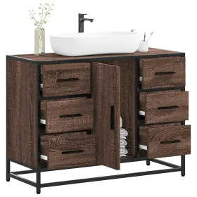Armario lavabo baño madera ingeniería roble marrón 80x33x60 cm von , Badezimmermöbel - Ref: Foro24-849283, Preis: 117,76 €, R...