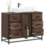 Armario lavabo baño madera ingeniería roble marrón 80x33x60 cm von , Badezimmermöbel - Ref: Foro24-849283, Preis: 117,76 €, R...