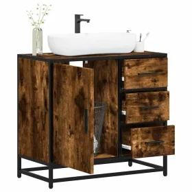 Mueble de baño para lavabo roble ahumado 65x33x60 cm von , Badezimmermöbel - Ref: Foro24-849276, Preis: 92,35 €, Rabatt: %