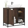 Mueble de lavabo madera de ingeniería roble marrón 65x33x60 cm de , Muebles de baño - Ref: Foro24-849288, Precio: 76,99 €, De...