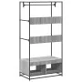 Armario de madera de ingeniería gris Sonoma 90x50x180 cm von , Kommoden-Organizer und Bar-Kleiderbügel - Ref: Foro24-849297, ...