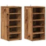 Muebles zapateros 2 uds madera ingeniería envejecida 32x35x70cm de , Zapateros y organizadores de calzado - Ref: Foro24-85671...