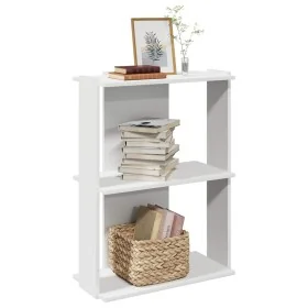 Librería 3 niveles madera ingeniería blanco 60x30x80 cm by , Bookcases and shelves - Ref: Foro24-860256, Price: 37,96 €, Disc...