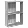 Librería 3 estantes madera ingeniería gris sonoma 60x30x80 cm de , Librerías y estanterías - Ref: Foro24-860261, Precio: 42,4...
