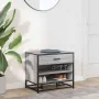 Banco zapatero madera de ingeniería gris sonoma 60x40x53,5 cm de , Bancos para recibidores y almacenamiento - Ref: Foro24-849...